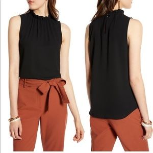 Halogen NWOT Ruffle Neck Top